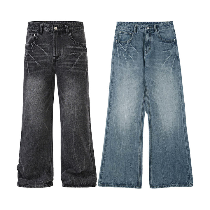 Men's Extra Wide Vintage Baggy Jeans with Drop Crotch and Wide Hem Mune Fashion