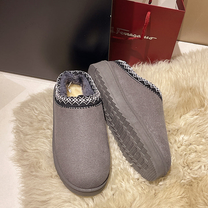Women's Lined Slipper Mules with Teddy lining and Braided Hem Mune Fashion