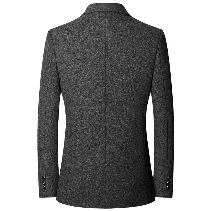 Men's Modern Tailored Single-Breasted Blazer Made of Wool Blend with Fine Texture Mune Fashion