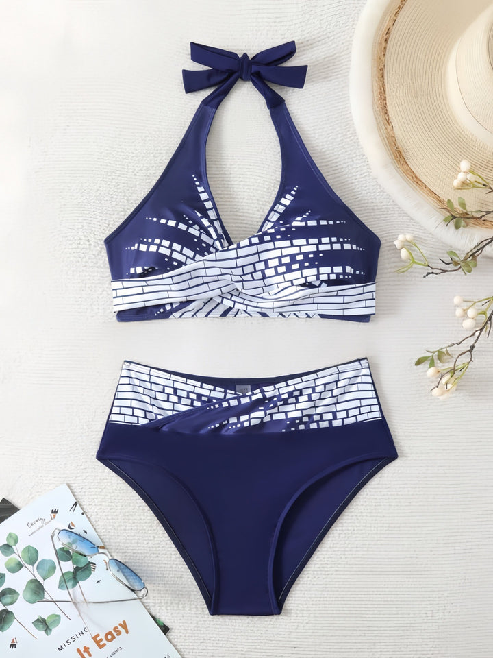 Ladies Bikini Set with exquisite check pattern Mune Fashion