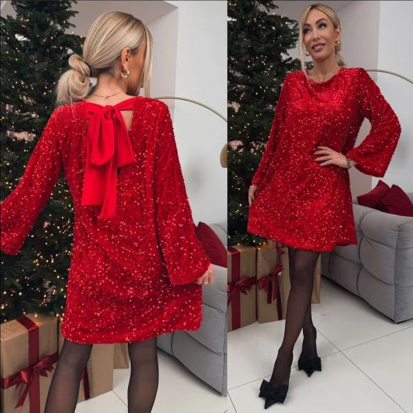 Mune | Sequin Bow Dress