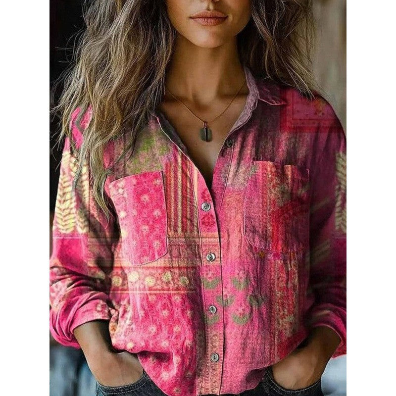 Ladies Stylish Blouse with Paisley Pattern Mune Fashion