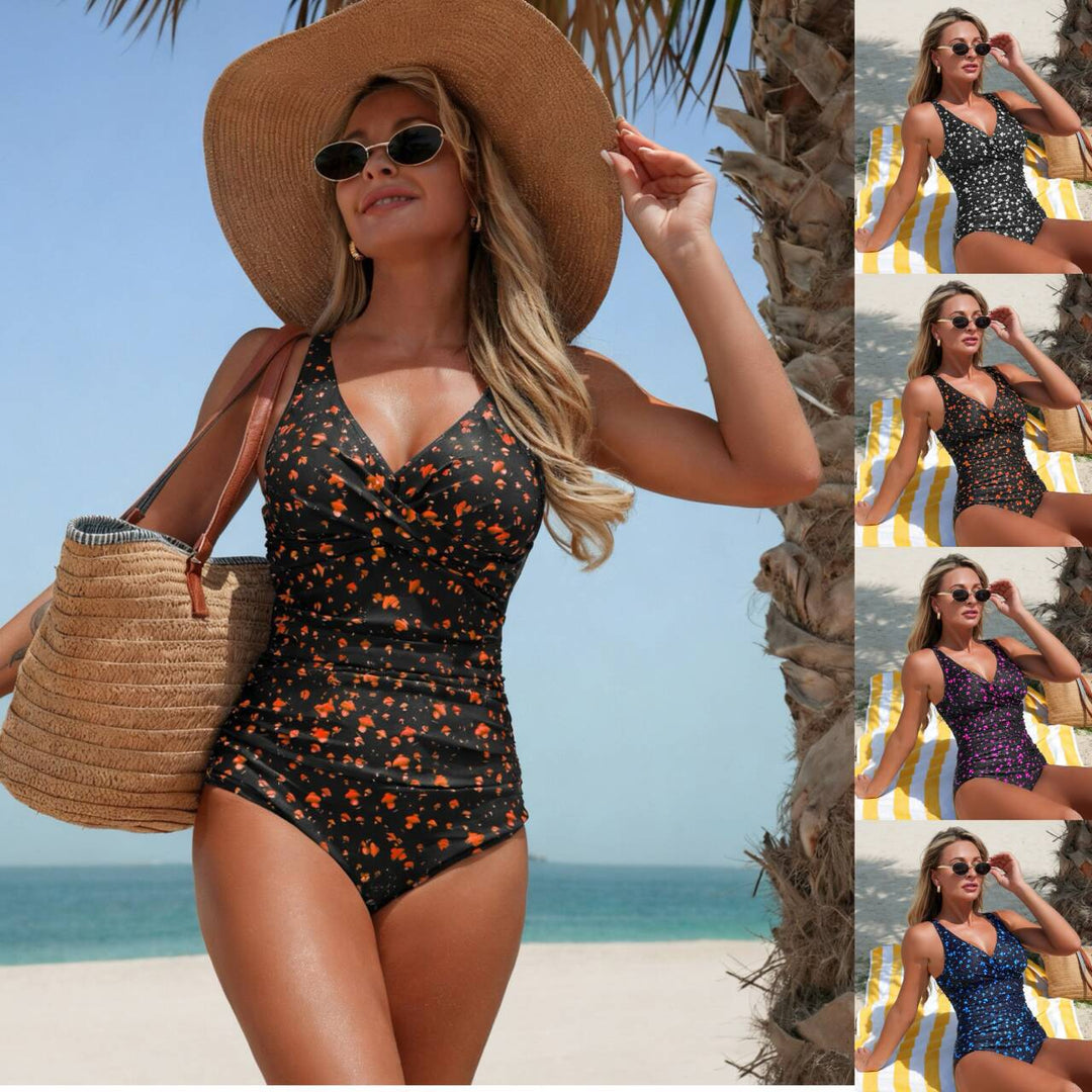 Women's One-Piece Swimsuit with Body-Shaping Wrap Design Mune Fashion
