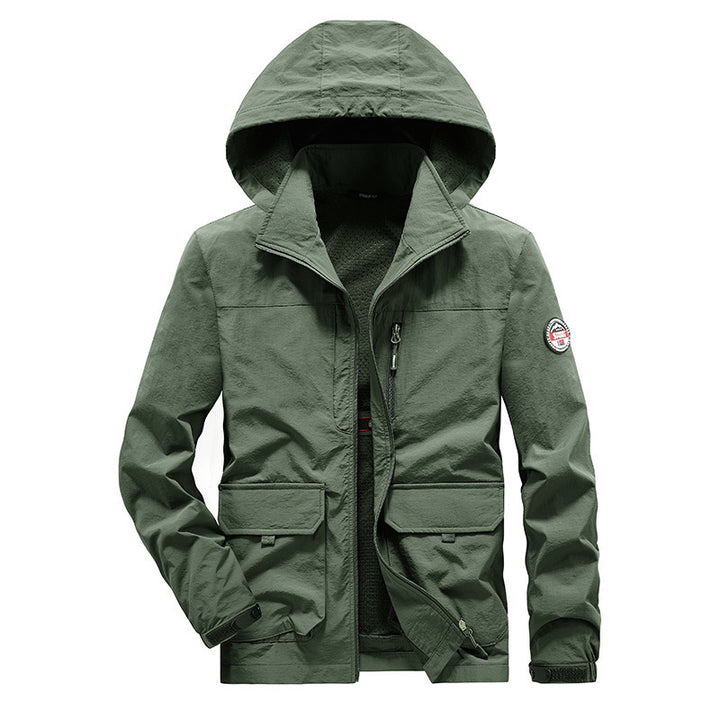 Men's Ultra-Light Hooded Field Jacket with Mesh Lining and Multiple Pockets Mune Fashion