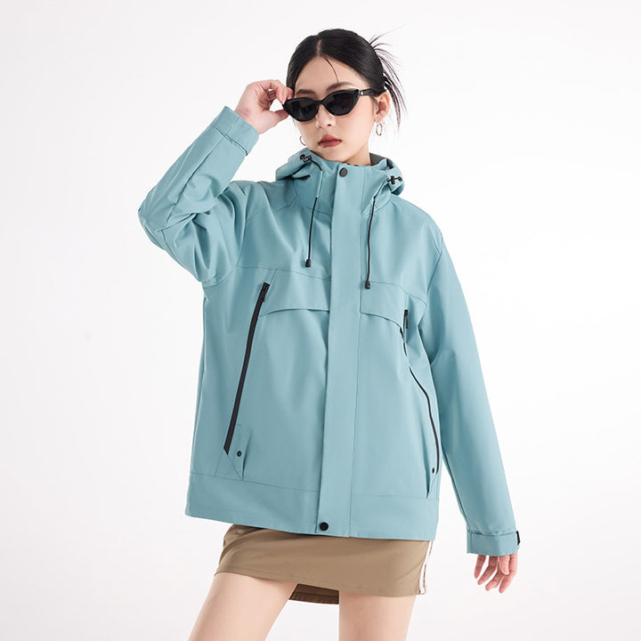 Women's technical waterproof oversized parka with hood and concealed zip pockets Mune Fashion
