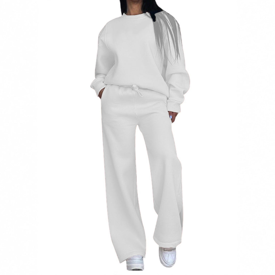 Women's casual oversized sweatshirt and wide jogging pants set Mune Fashion