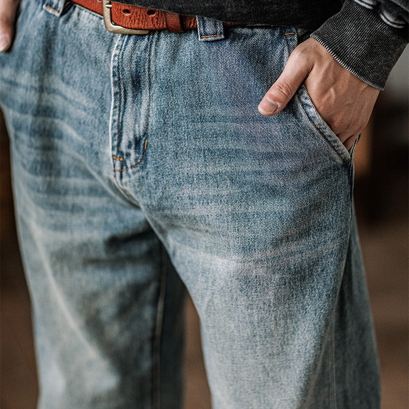 Men's Comfortable Indigo Denim Jeans Mune Fashion
