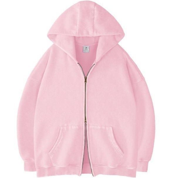 Unisex Oversized Hoodie Jacket with Double Zipper and Kangaroo Pockets Mune Fashion