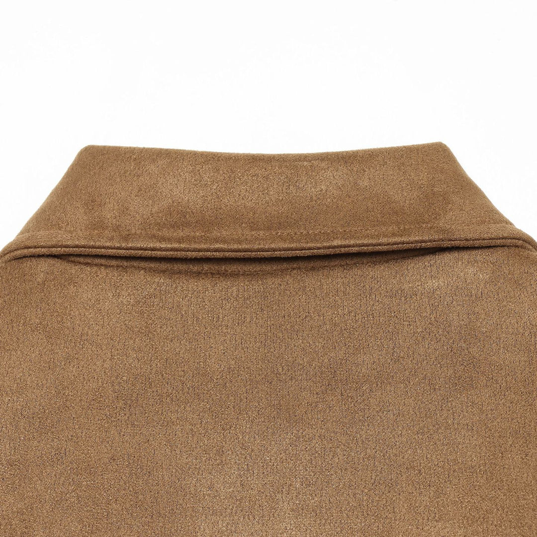 Ladies short jacket in suede look with large patch pockets Mune Fashion