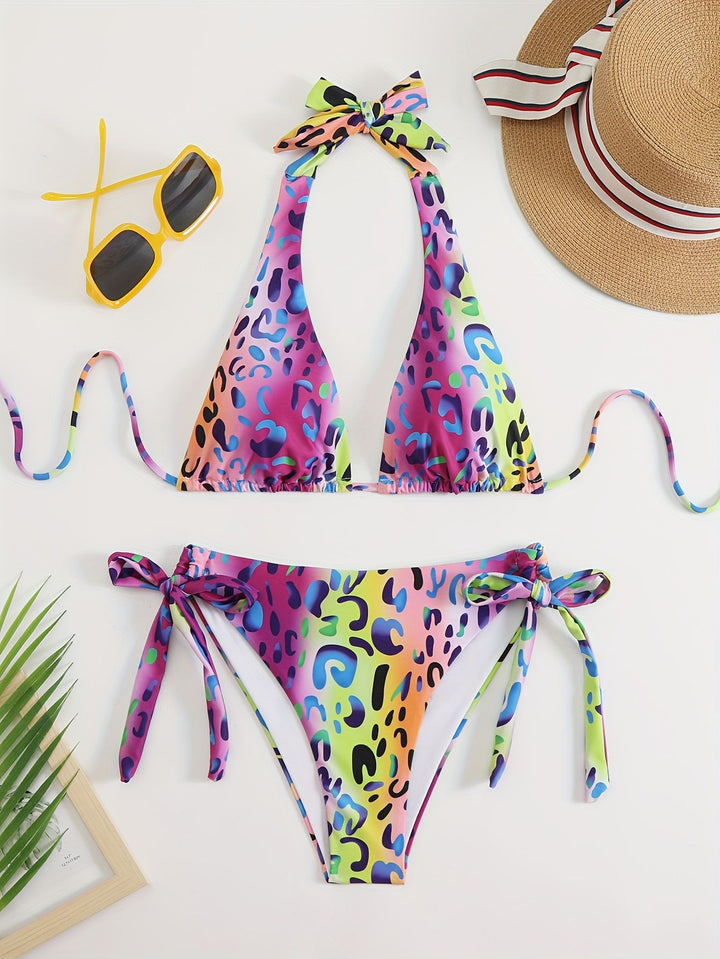 Ladies triangle bikini with playful bows Mune Fashion