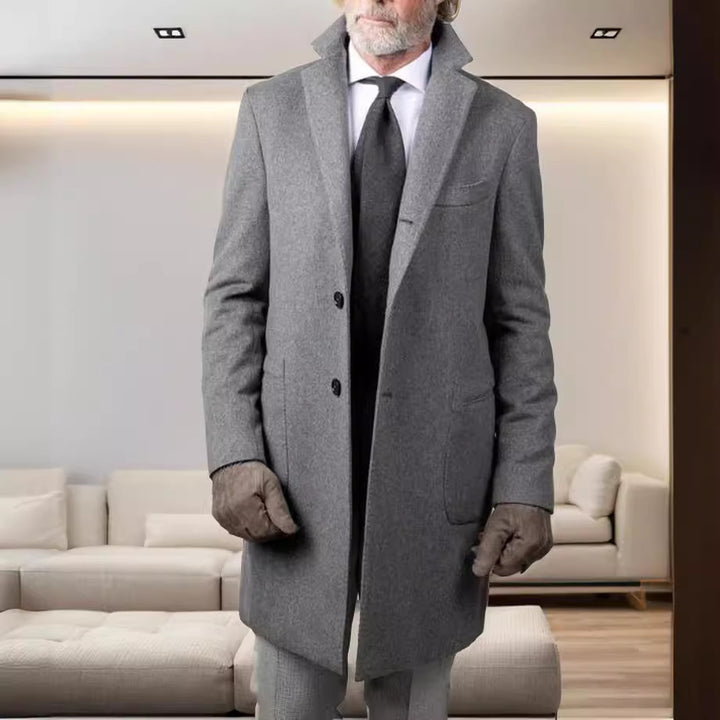 Men's Long Cut Single-Breasted Coat with Slim Silhouette Mune Fashion