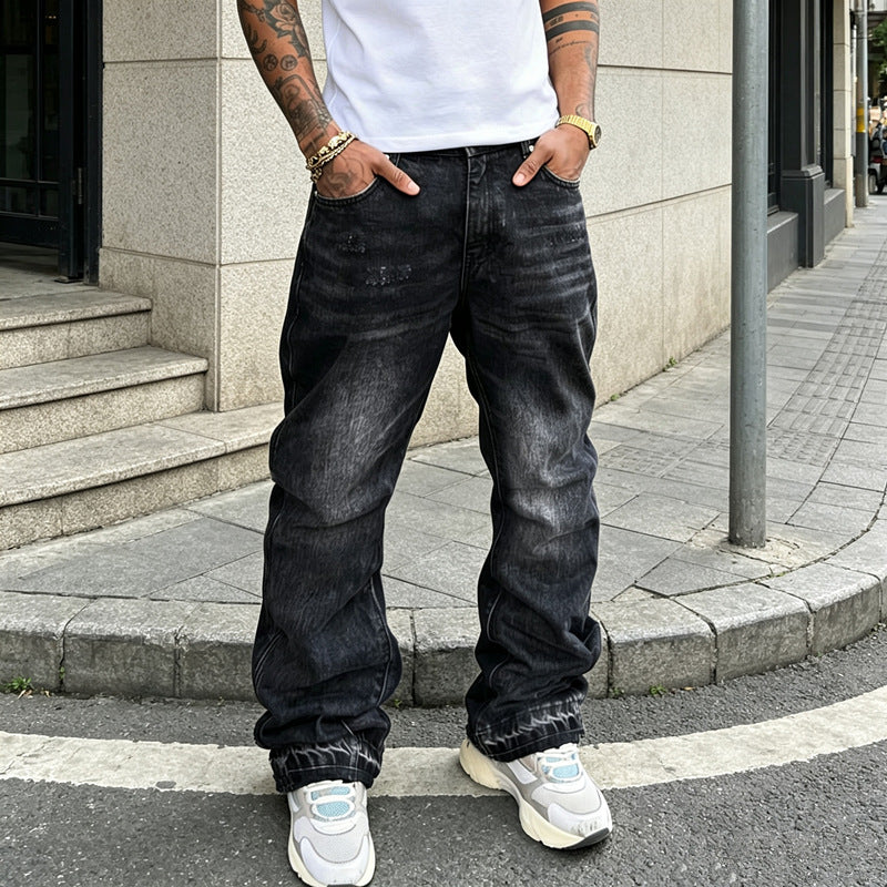 Men's Casual Denim Jeans with Destroyed Details Mune Fashion