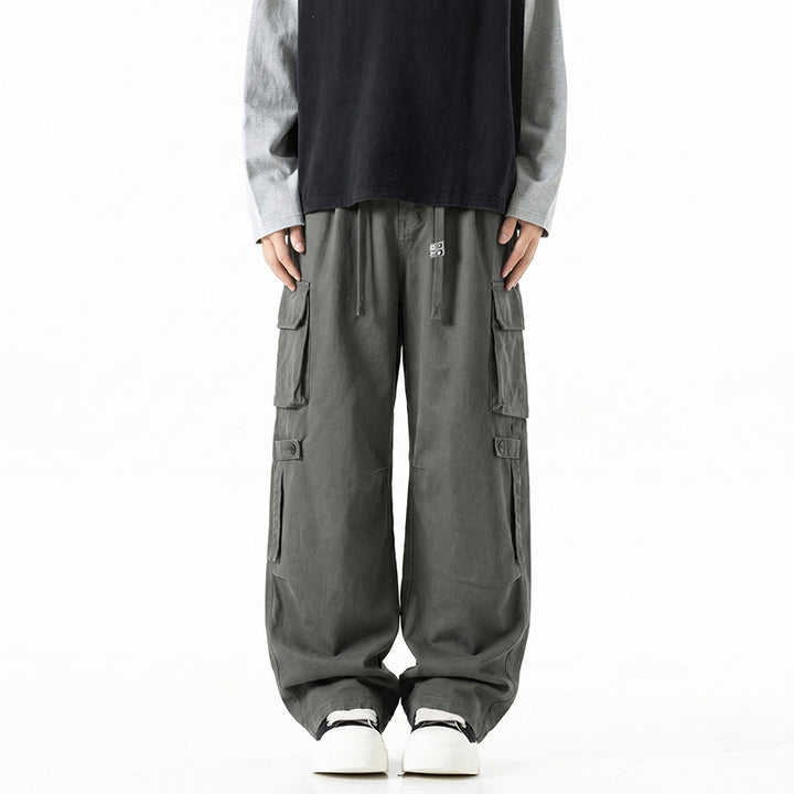Herren Extraweite Baggy-Cargo-Hose mit Elastikbund, Tunnelzug und Mehrfach‑Utility‑Taschen Mune Fashion