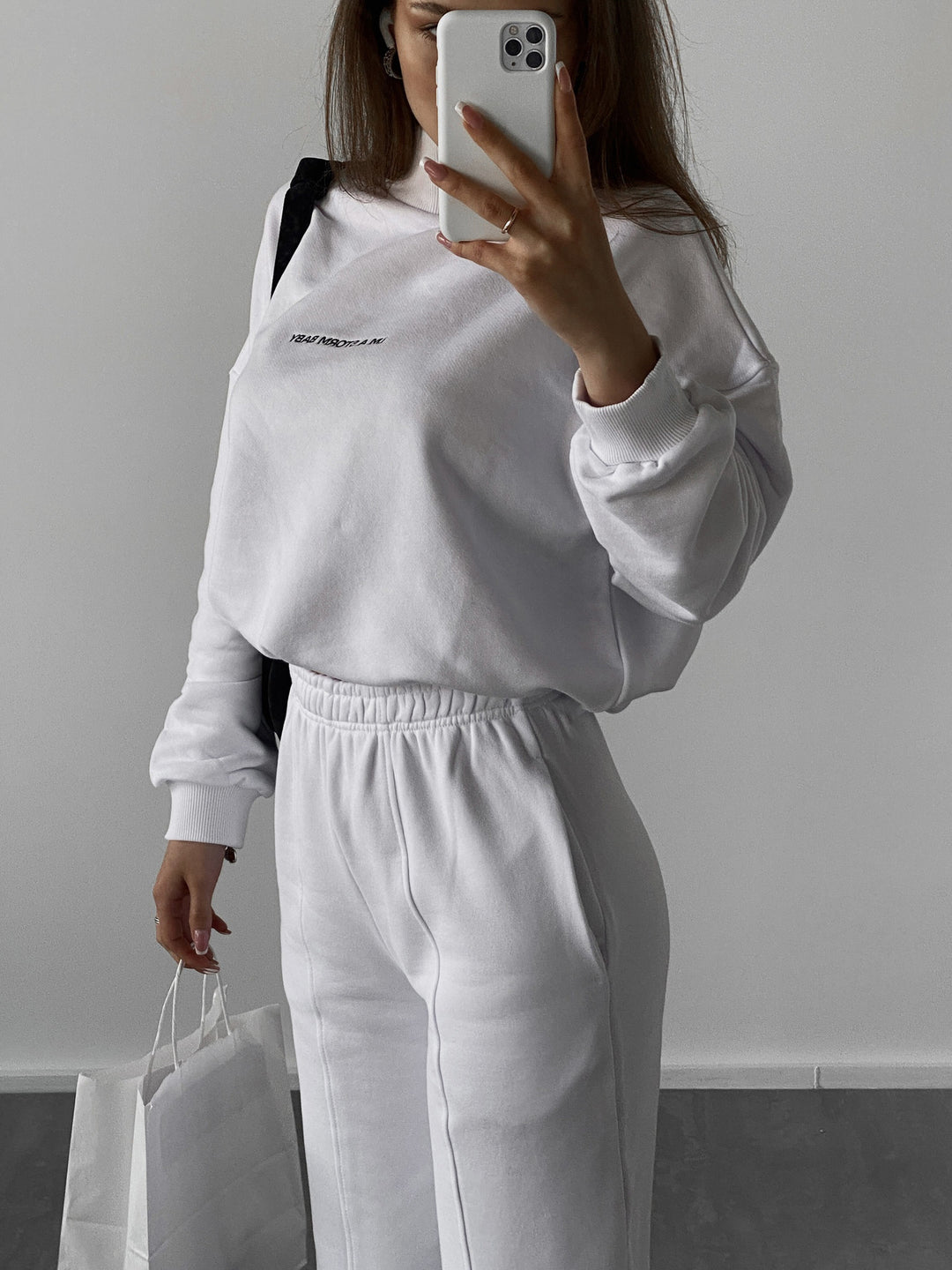 Women Oversize Lounge Set with Stand Collar and Elastic High Waist Jogging Pants Mune Fashion