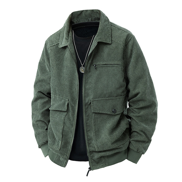 Men's Fashionable Cord Jacket with Practical Pockets Mune Fashion
