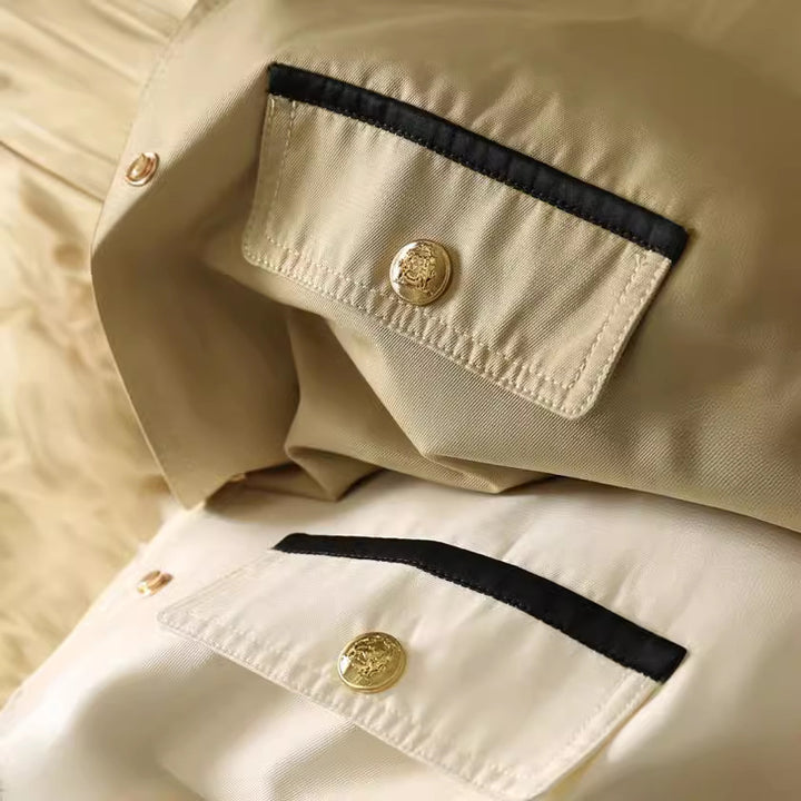 Women’s Stylish Jacket with Stand-Up Collar and Button Placket Mune Fashion