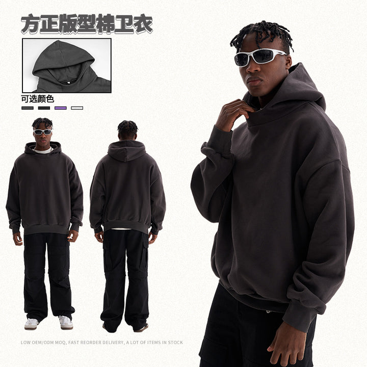Unisex Minimalist Hoodie in Clean Look with Reinforced Collar Mune Fashion