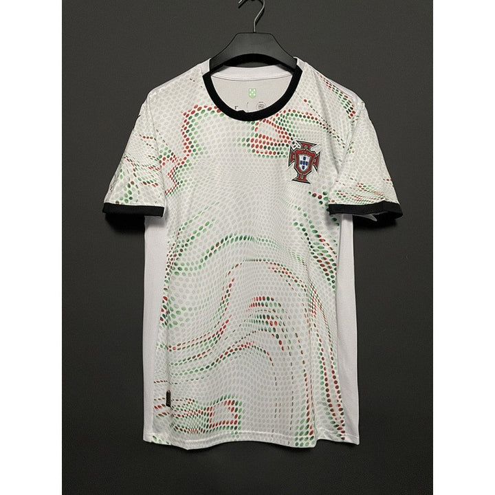 Men's breathable performance soccer jersey with mesh inserts and embroidered Mune Fashion badge