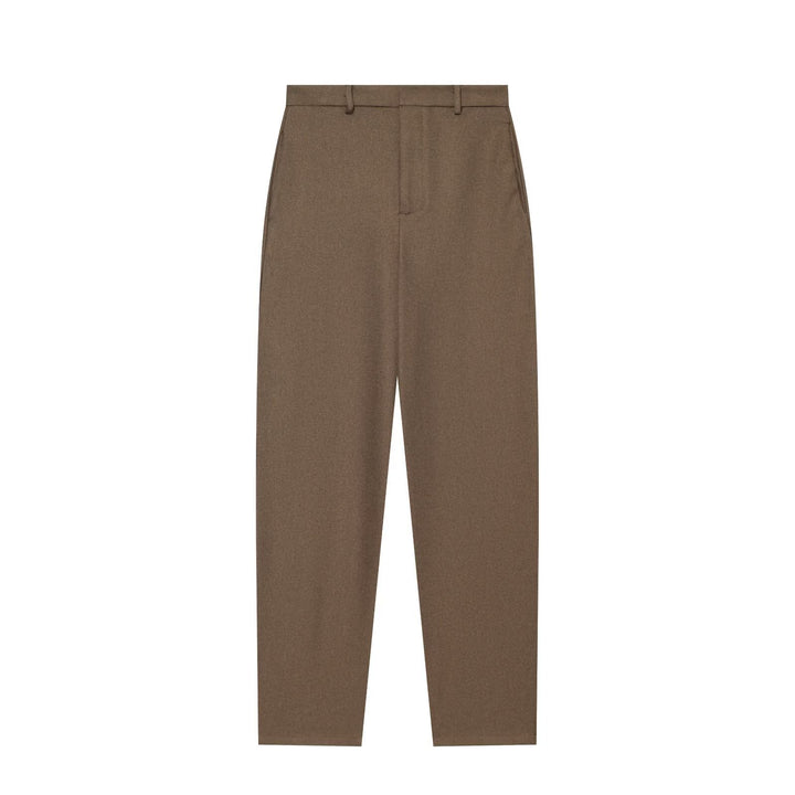 Women's high-waisted tapered wool-look fabric trousers with crease and slim ankle fit Mune Fashion