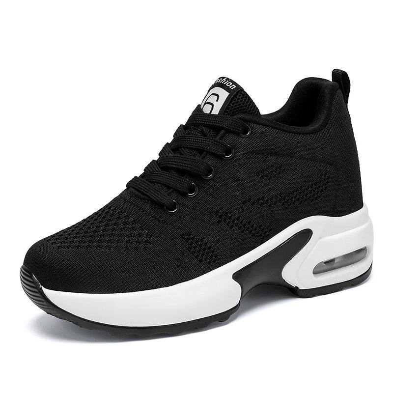 Women's nan aerobic and everyday sneakers with shock-absorbing air cushion zone, elastic knit upper and ergonomic footbed Mune Fashion