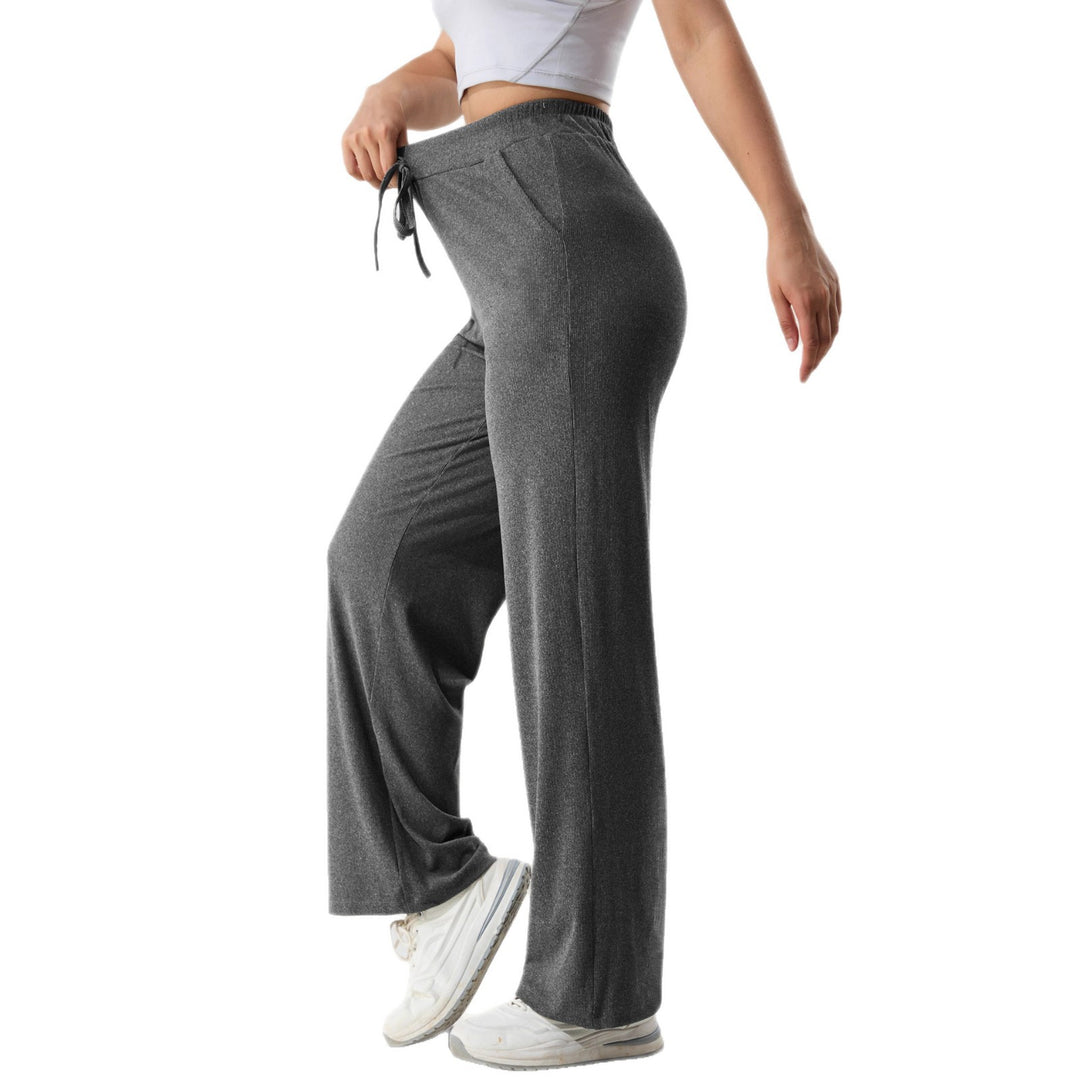 Women’s wide jersey lounge pants with high comfort waistband and side pockets Mune Fashion