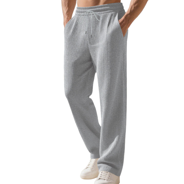 Men's Relaxed-Fit Knit Jogging Pants with Fine Rib Structure Mune Fashion
