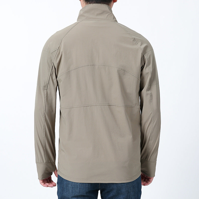 Men's softshell pullover with short zipper, arm pocket, and raglan sleeves Mune Fashion