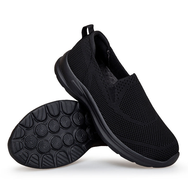 Women's slip-on knit trainer with sock-like shaft, pull tab, and responsive cushioning Mune Fashion