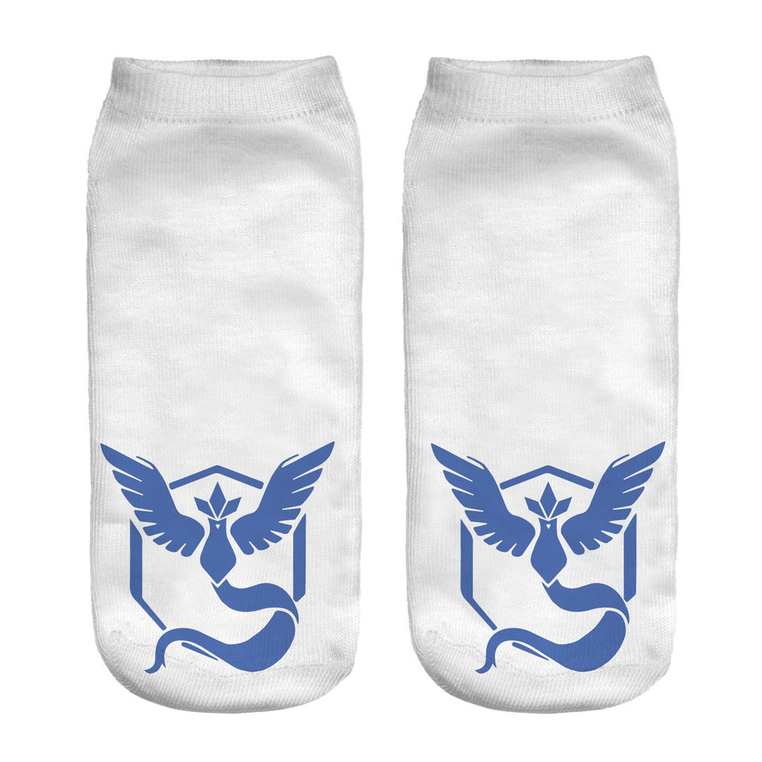 Unisex Low Ankle Socks with Cartoon Monster Face and Soft Cotton Blend Mune Fashion