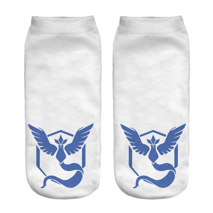Unisex Low Ankle Socks with Cartoon Monster Face and Soft Cotton Blend Mune Fashion