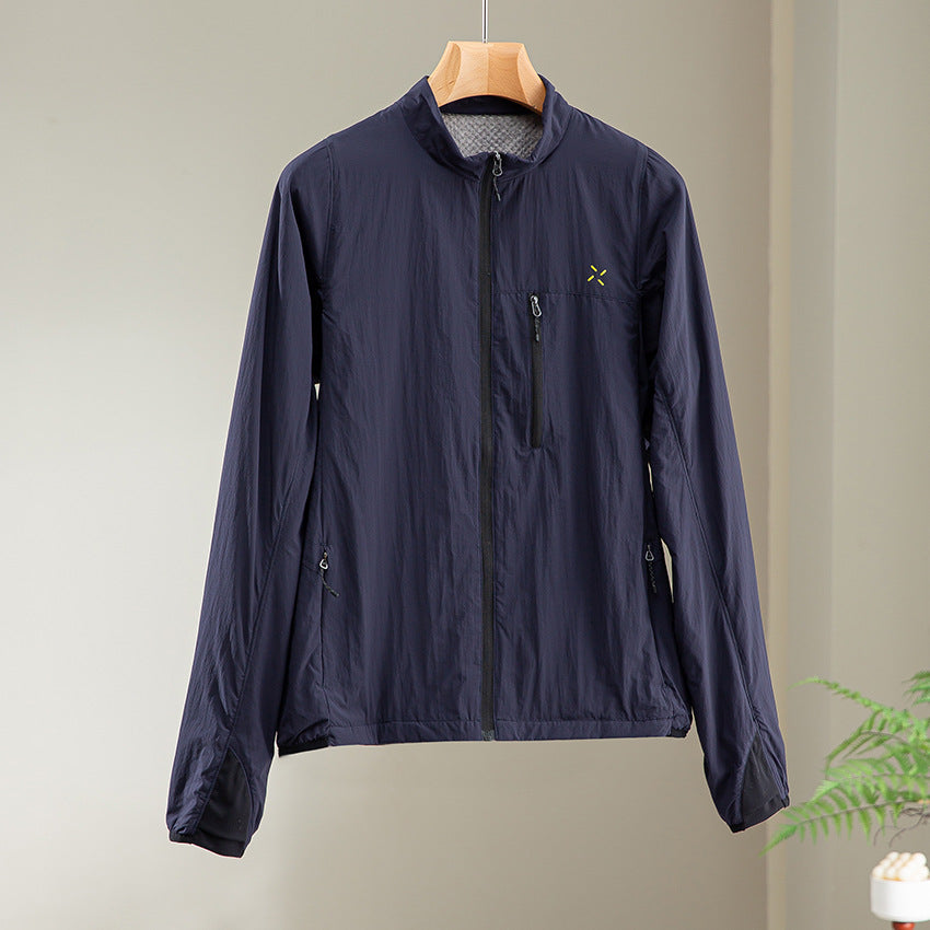 Men's Ultralight Functional Jacket with Stand Collar, Chest Pocket and Concealed Zipper Mune Fashion