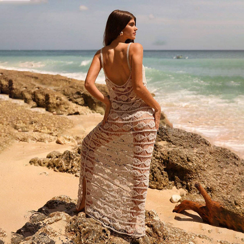 Women's airy crocheted beach cover-up Mune Fashion