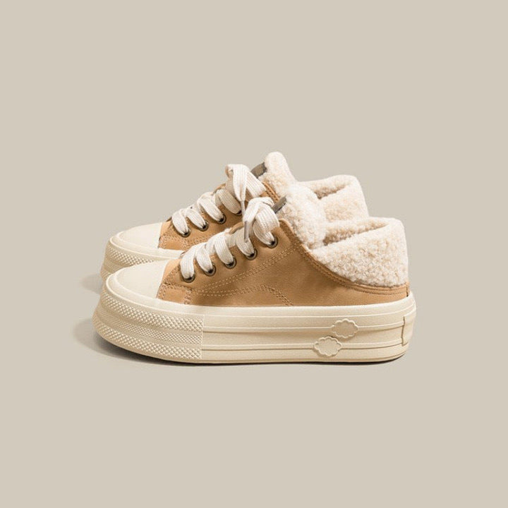 Women's Winter Sneakers with Cozy Lining and Non-Slip Sole Mune Fashion