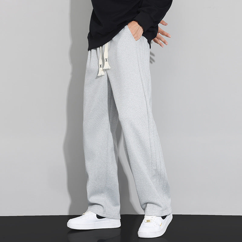 Men's loose-fitting lounge joggers with cotton fleece lining and adjustable drawstring Mune Fashion