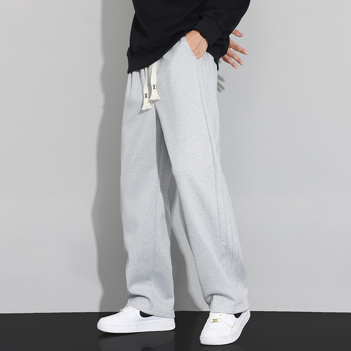 Men's loose-fitting lounge joggers with cotton fleece lining and adjustable drawstring Mune Fashion