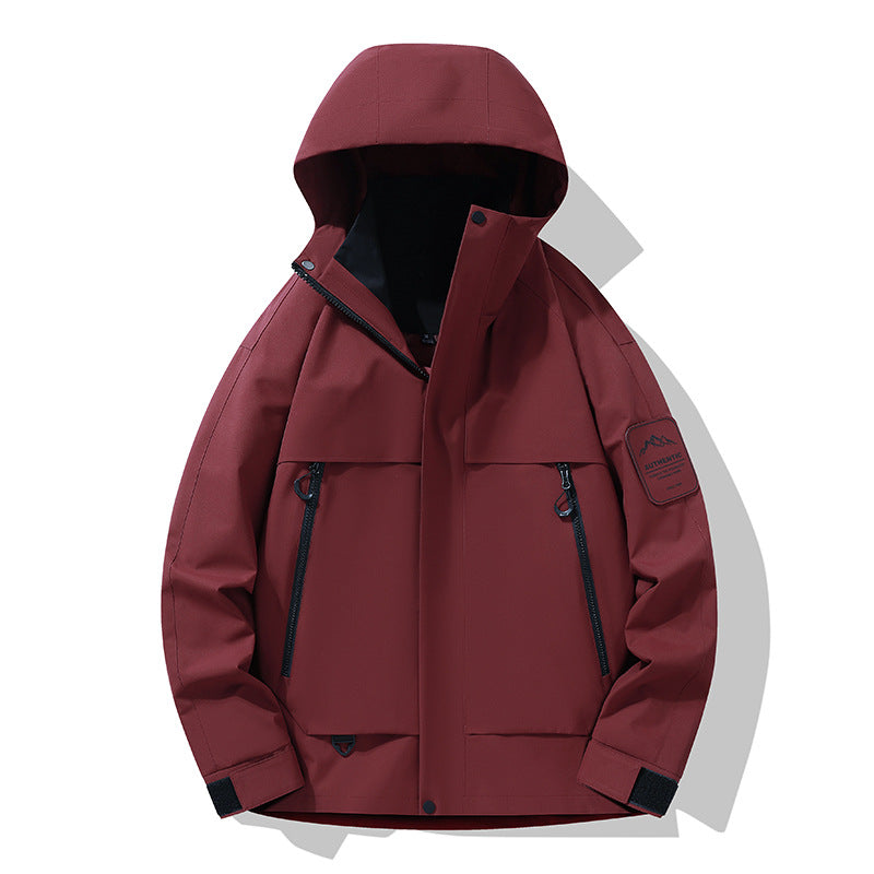Men's multifunctional waterproof softshell rain jacket with removable fleece inner jacket Mune Fashion