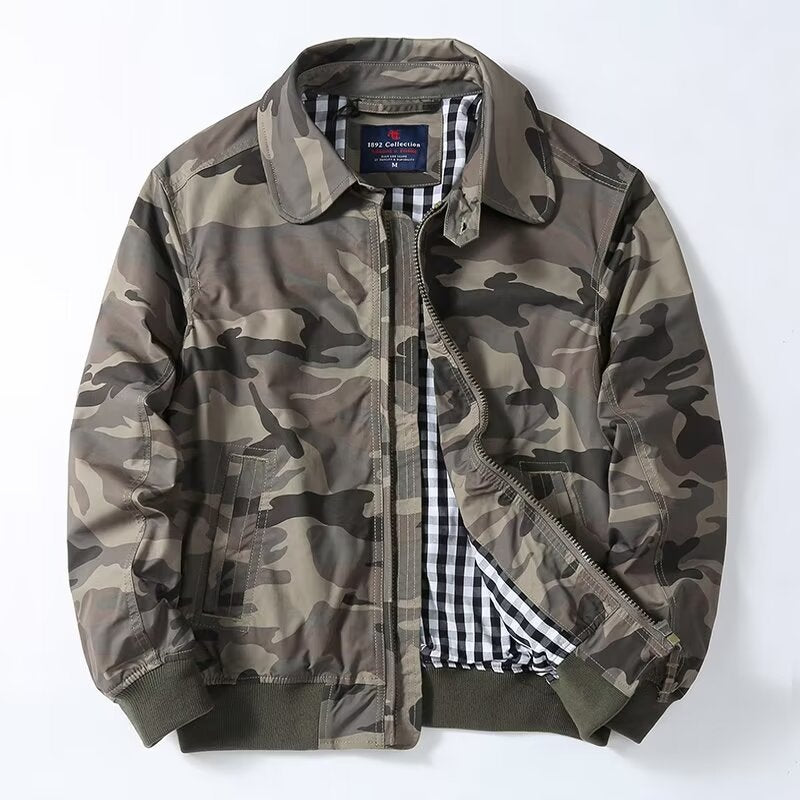 Men's Fashionable Bomber Jacket with Checked Lining Mune Fashion