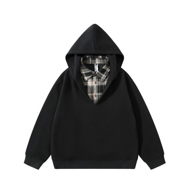 Unisex Oversize Hoodie with integrated shirt collar in layering look Mune Fashion