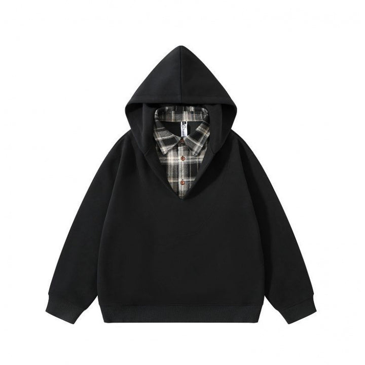 Unisex Oversize Hoodie with integrated shirt collar in layering look Mune Fashion