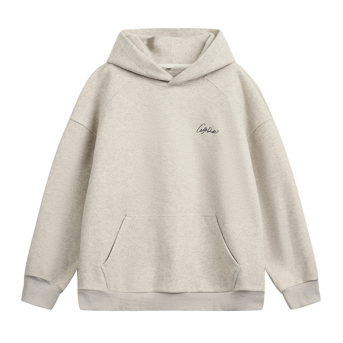 Unisex Oversize Hoodie made of heavy cotton fleece with kangaroo pocket and script embroidery Mune Fashion