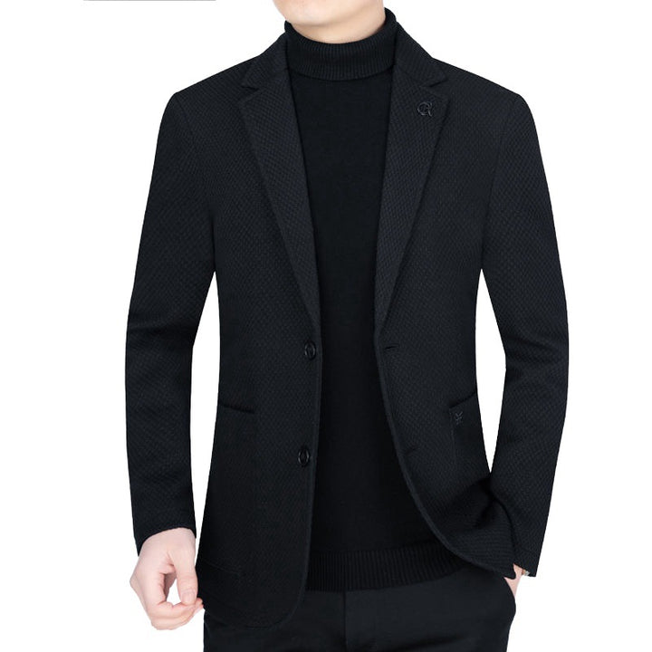 Men's Unstructured Slim-Fit Travel Mune Fashionlazer made of structured knit look with patch pockets Mune Fashion