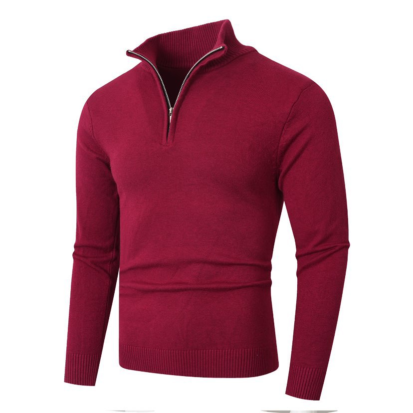 Men's sweater with half zipper and fine merino mix Mune Fashion