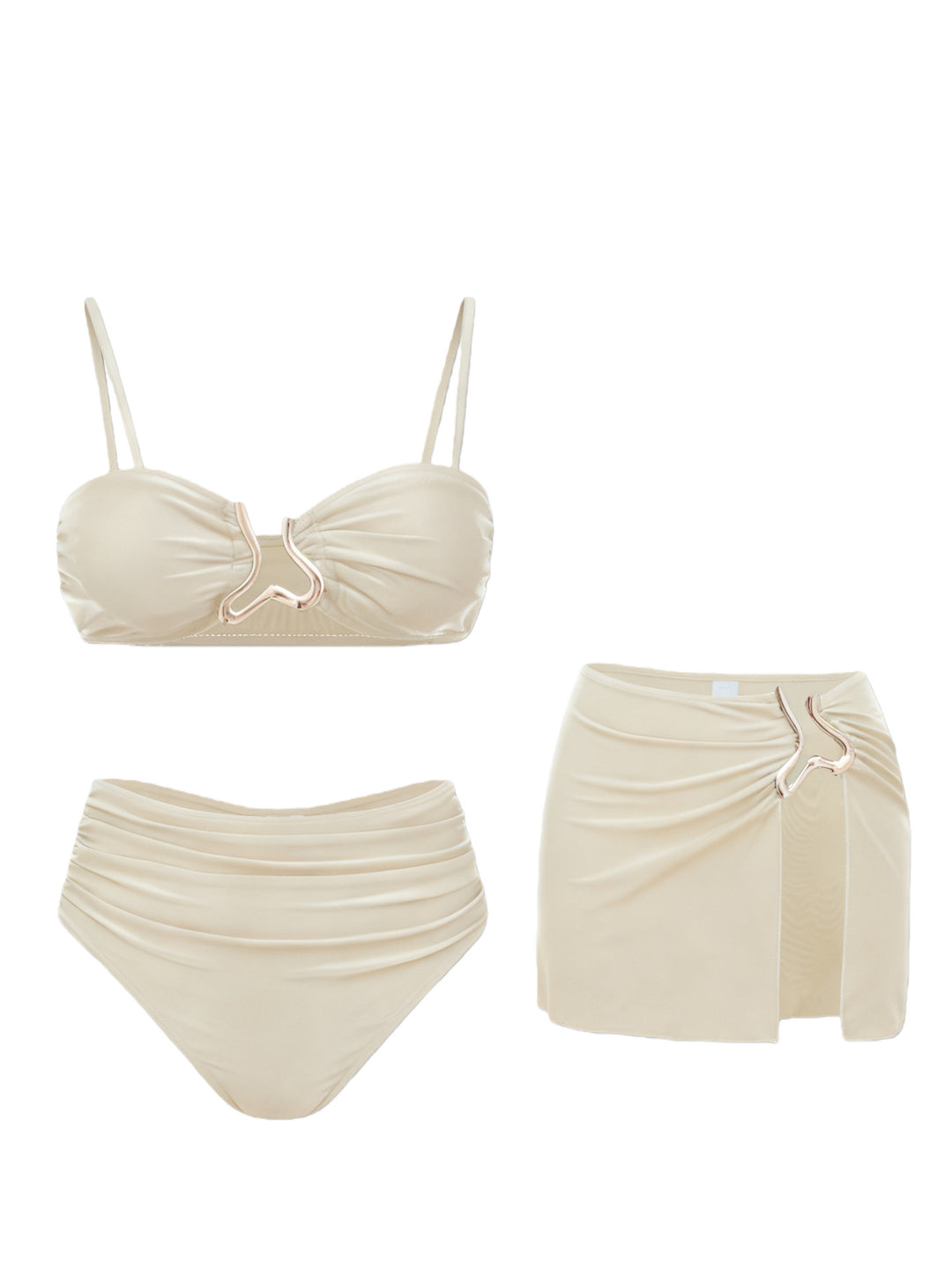Women's bikini set with elegant wrap skirt and fashionable design Mune Fashion