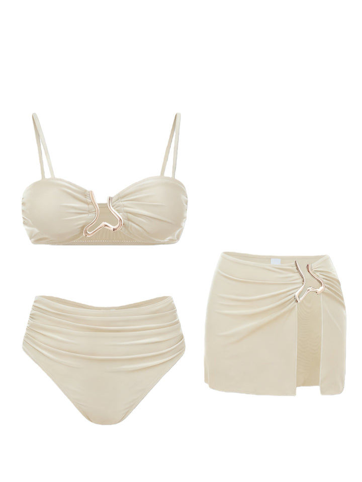 Women's bikini set with elegant wrap skirt and fashionable design Mune Fashion