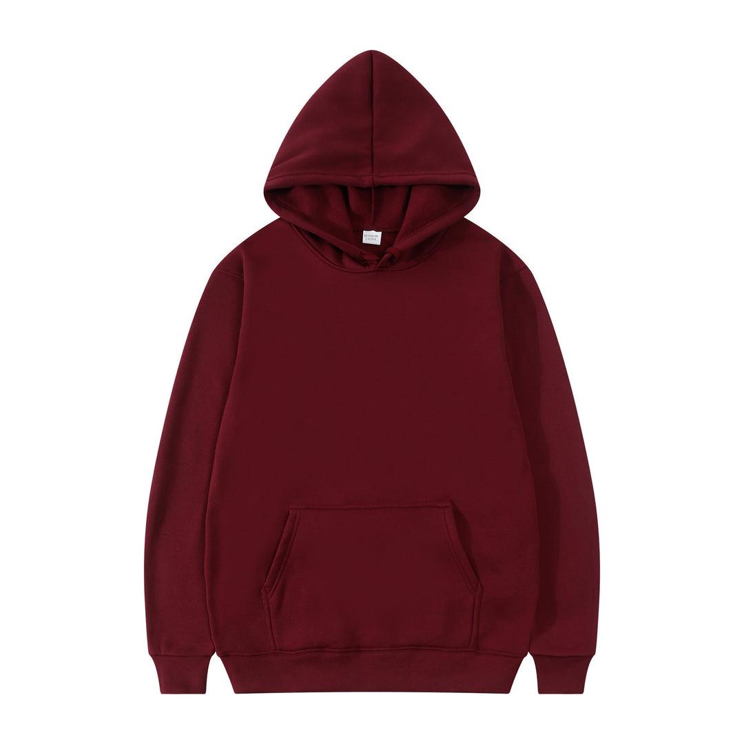 Unisex plain hoodie with kangaroo pocket, ribbed cuffs and relaxed fit Mune Fashion