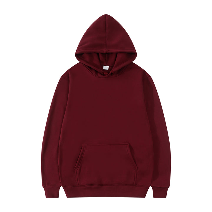 Unisex plain hoodie with kangaroo pocket, ribbed cuffs and relaxed fit Mune Fashion