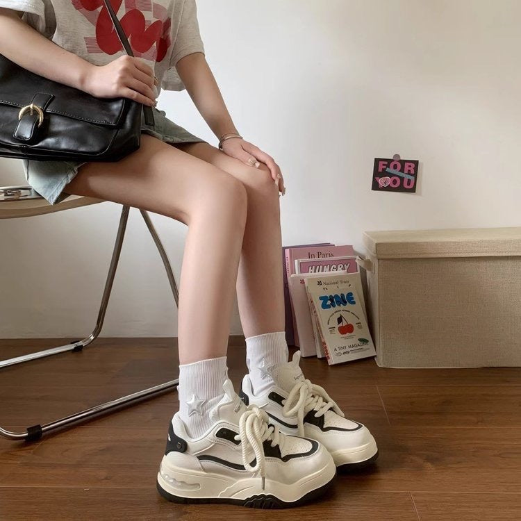 Ladies Trendy Chunky Sneakers with Sporty Design Mune Fashion