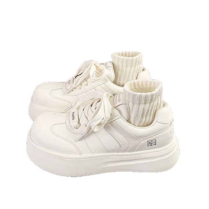 Women's Comfortable Sneakers with Thick Sole and Breathable Upper Material Mune Fashion