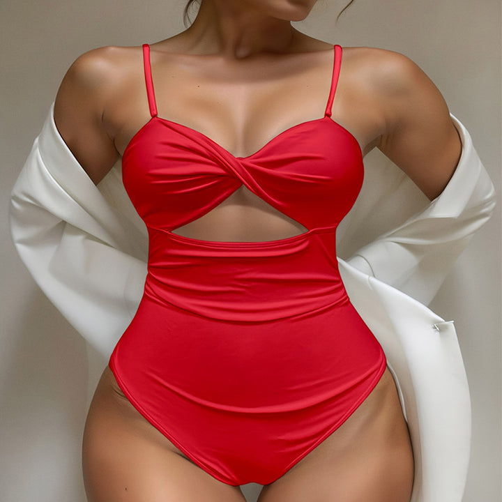 Women's One-Piece Swimsuit with Modern Cut-Outs and Adjustable Straps Mune Fashion