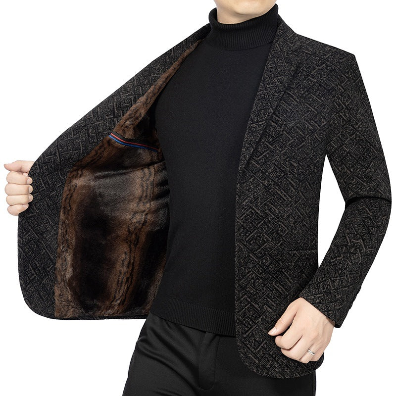 Men's Structured Jersey Blazer with Light Lining and Slim Silhouette Mune Fashion